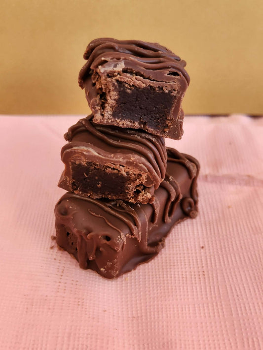 Mini Chocolate Brownie Bars 8-Pack — Handmade & Choc Coated, Ships Australia-Wide